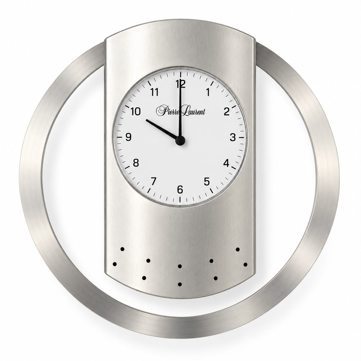 Pierre Laurent Modern Silver Wall Clock