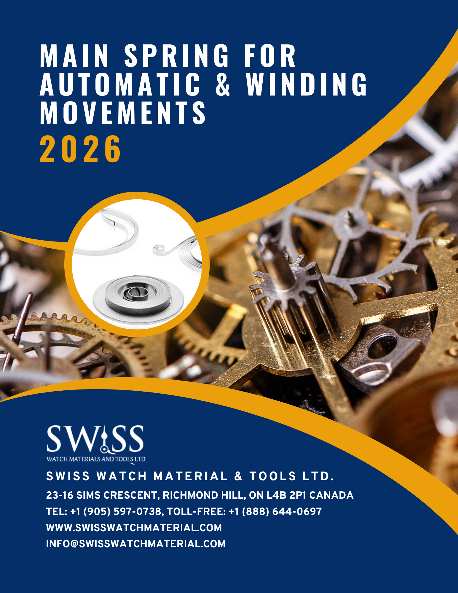 Main Springs For Automatic & Winding Movements Catalogue