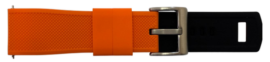 Silicone Band 22mm - Orange Black (253OB)
