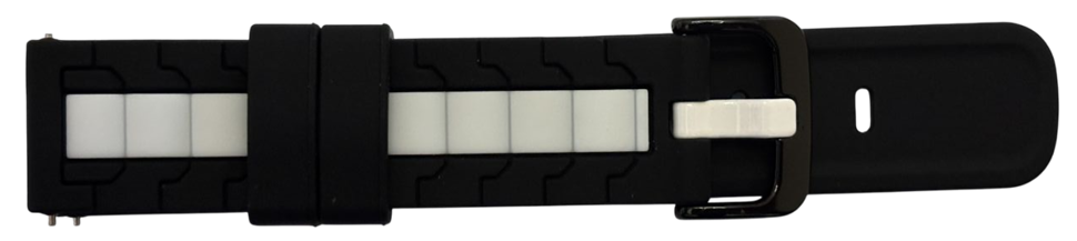 Silicone Band 20mm - Black White (237BW)