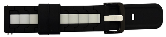 Silicone Band 20mm - Black White (237BW)