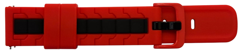 Silicone Band 20mm - Red Black (237RB)