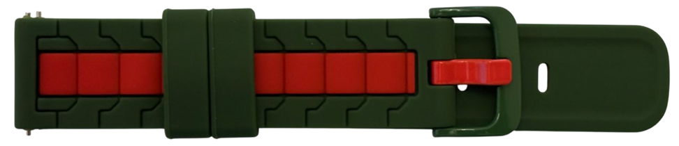 Silicone Band 20mm - Green Red (237GR)