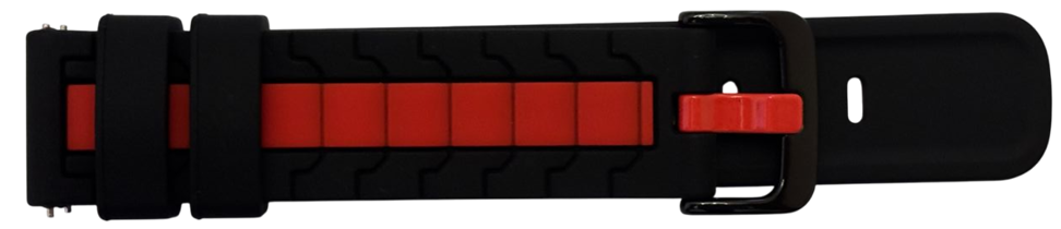 Silicone Band 20mm - Black Red (237BR)