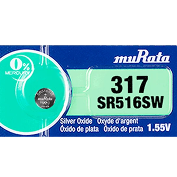 317 Murata Watch Battery (SR 516SW)
