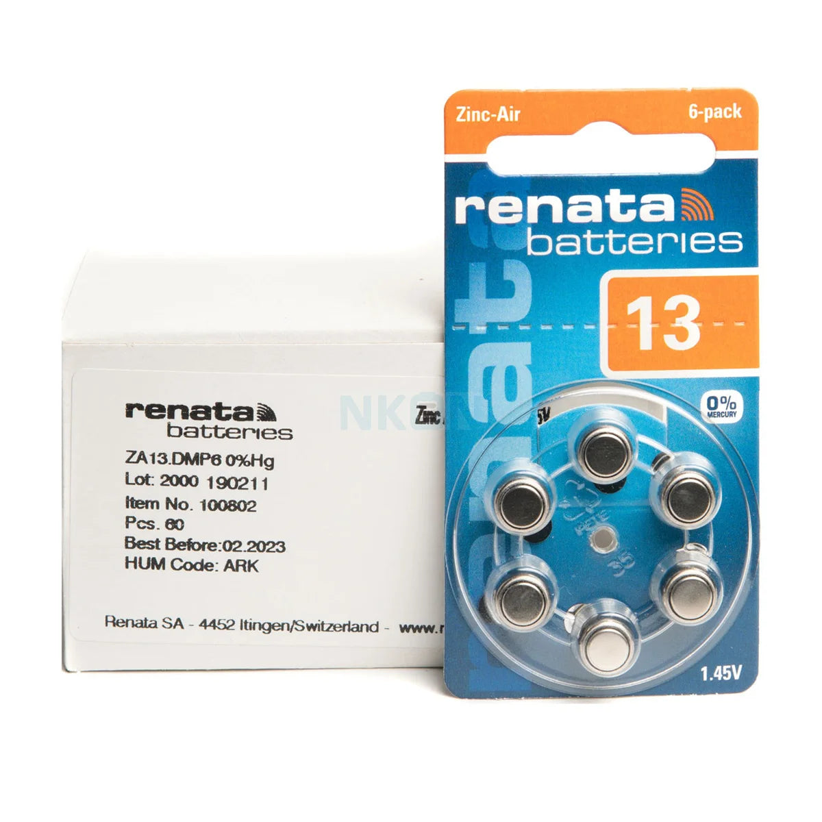 ZA13 Renata Hearing Aid Battery